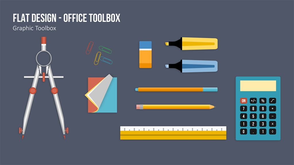 Flat-Design-Office-Tools