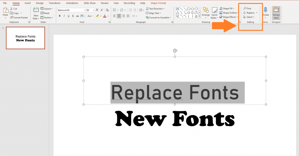 Replacing Fonts