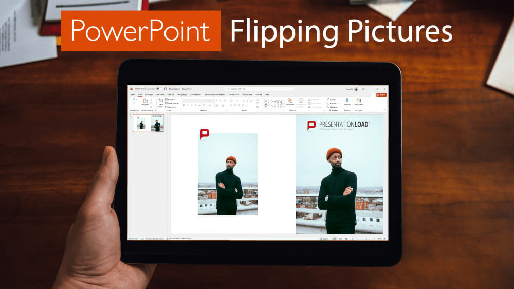 flip images in PowerPoint title