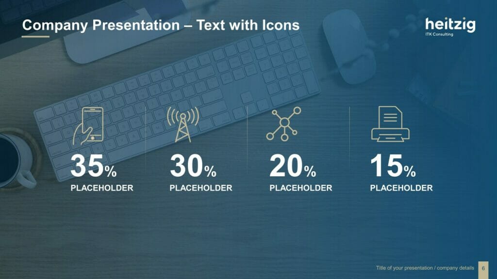 PowerPoint Layout Text Icons Example