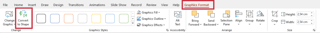PowerPoint Icons Convert to Shape